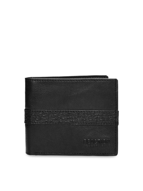 

Kenneth Cole Men Black Solid Two Fold Wallet