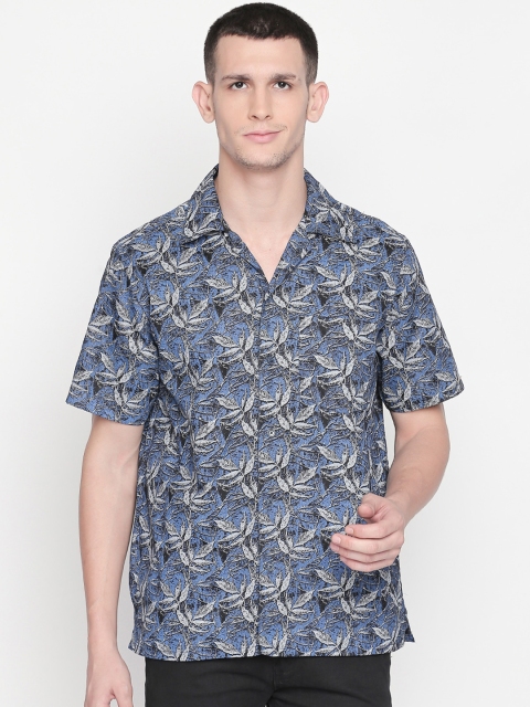 

Vivids India Men Blue & Grey Regular Fit Printed Casual Shirt