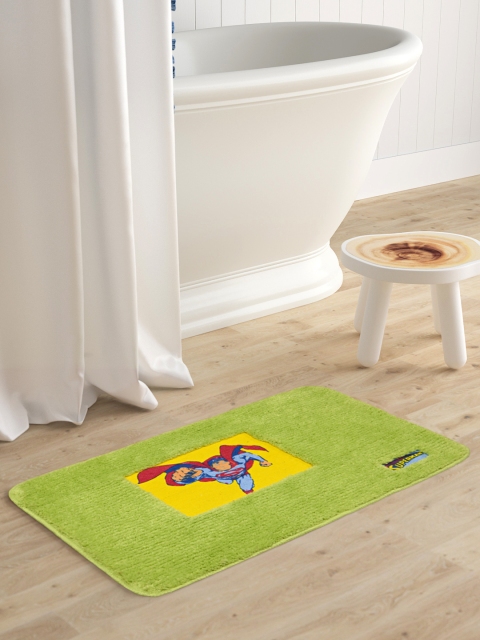 

Saral Home Kids Green Superman Printed Microfibre Anti-Skid Bath Rug