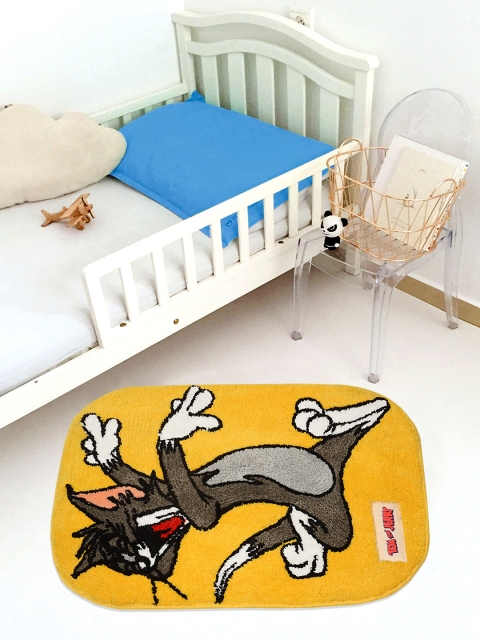 

Saral Home Kids Yellow & Grey Tom & Jerry Printed Microfibre Anti-Skid Bath Rug