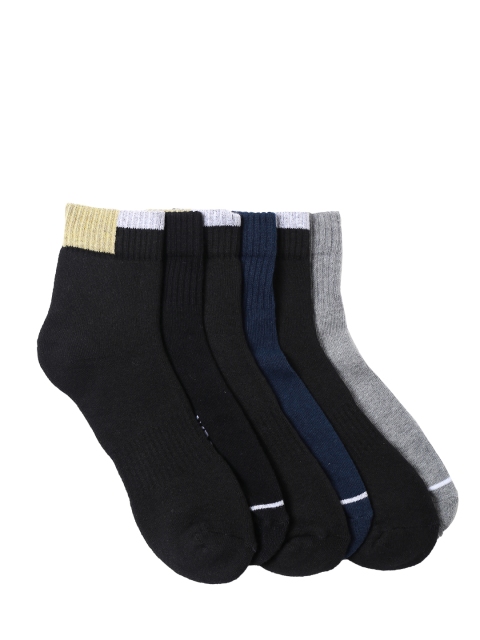 

Wrangler Men Pack of 6 Solid Assorted Ankle-Length Socks