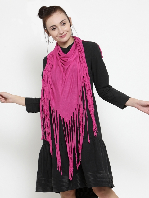 

J Style Women Magenta Solid Stole