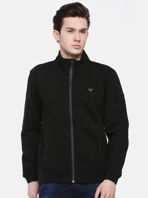 

t-base Men Black Solid Sweatshirt