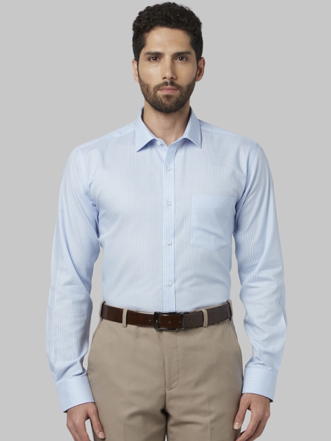 

Park Avenue Men Blue Slim Fit Striped Formal Shirt