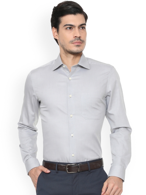 

Louis Philippe Men Grey Regular Fit Self Design Formal Shirt
