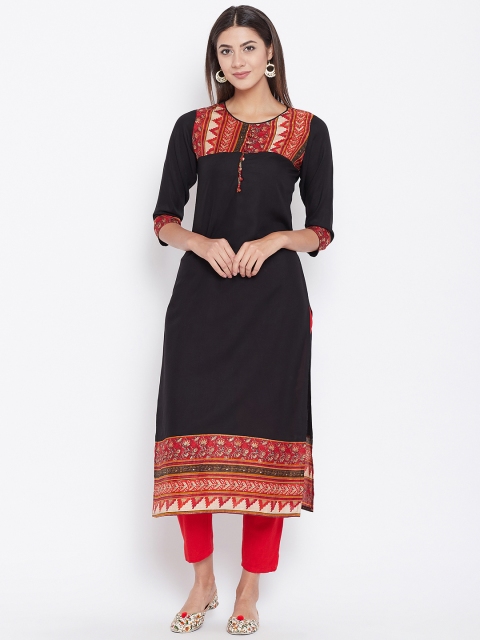 

rangeelo rajasthan Women Red Printed Straight Kurta