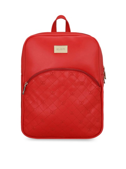

KLEIO Women Red Textured Backpack