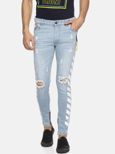

KULTPRIT Men Blue Skinny Fit Mid-Rise Mildly Distressed Stretchable Jeans