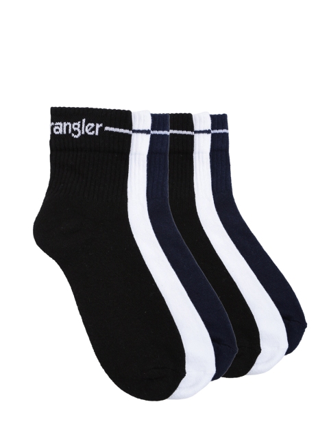

Wrangler Men Pack of 6 Solid Assorted Ankle-Length Socks