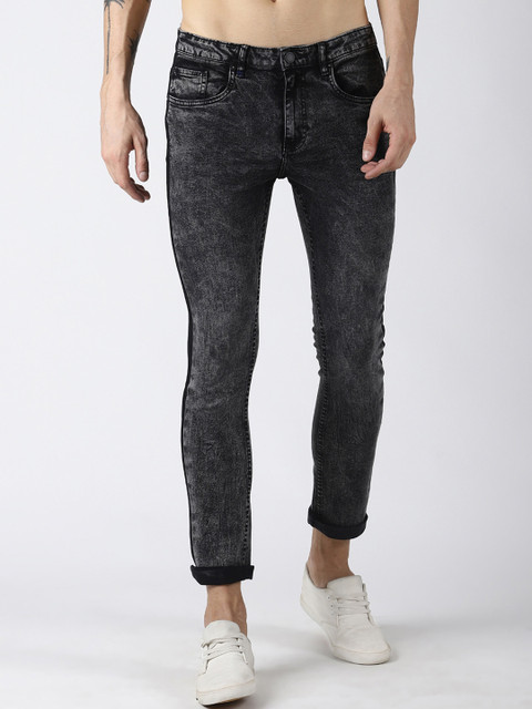 

Blue Saint Men Charcoal Slim Fit Mid-Rise Clean Look Jeans