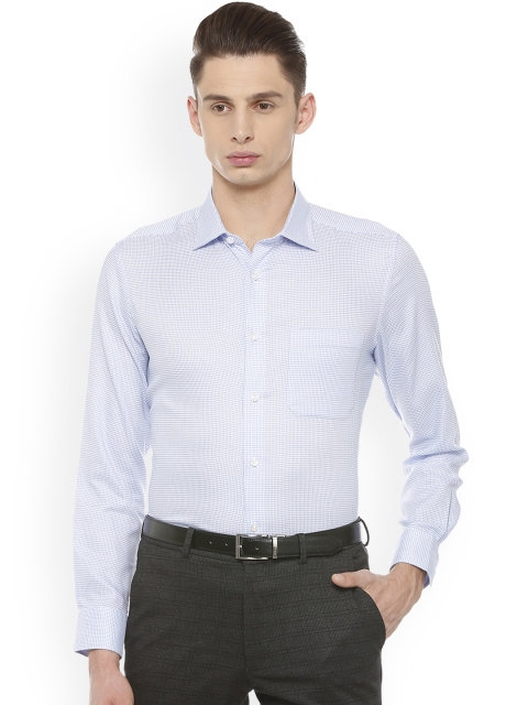

Louis Philippe Men Blue Regular Fit Printed Formal Shirt