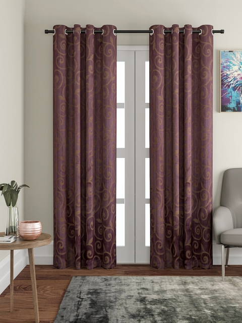 

VRINDA Purple Single Door Curtain
