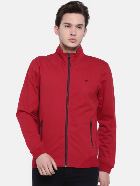 

t-base Men Red Solid Sweatshirt