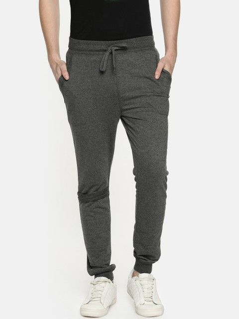 

SF JEANS by Pantaloons Men Grey Solid Straight-Fit Joggers