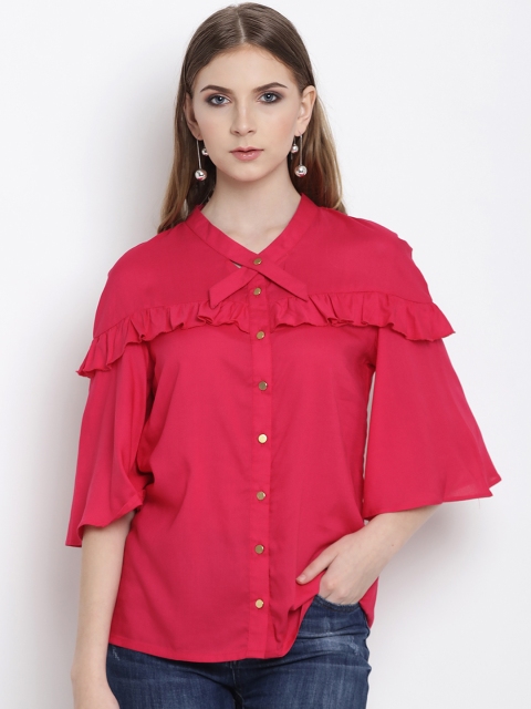 

Lady Stark Women Pink Solid Shirt Style Top