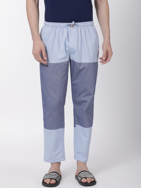 

Urban Dog Men Blue & Grey Colourblocked Pyjamas UDPYJ26