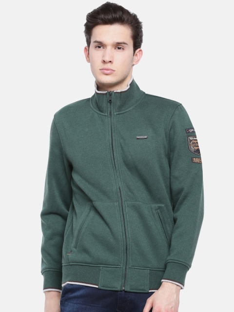 

t-base Men Green Solid Sweatshirt