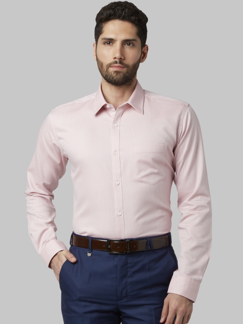 

Park Avenue Men Pink Slim Fit Self Design Formal Shirt