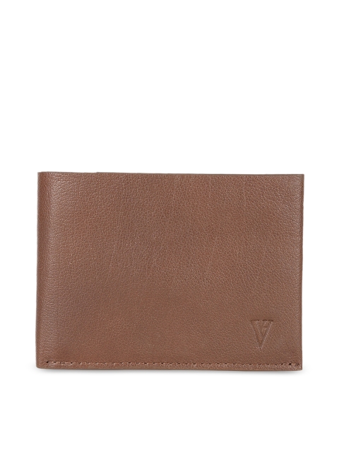 

Van Heusen Men Brown Solid Leather Two Fold Wallet