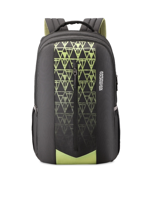 

AMERICAN TOURISTER Unisex Black Geometric Backpack