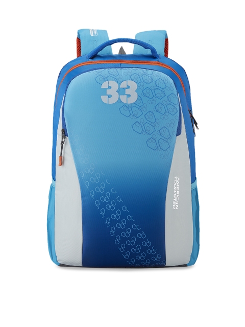 

AMERICAN TOURISTER Unisex Blue Geometric Backpack