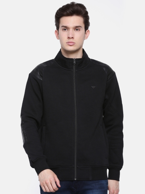 

t-base Men Black Solid Sweatshirt
