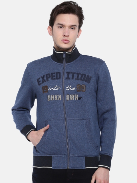 

t-base Men Blue Printed Sweatshirt