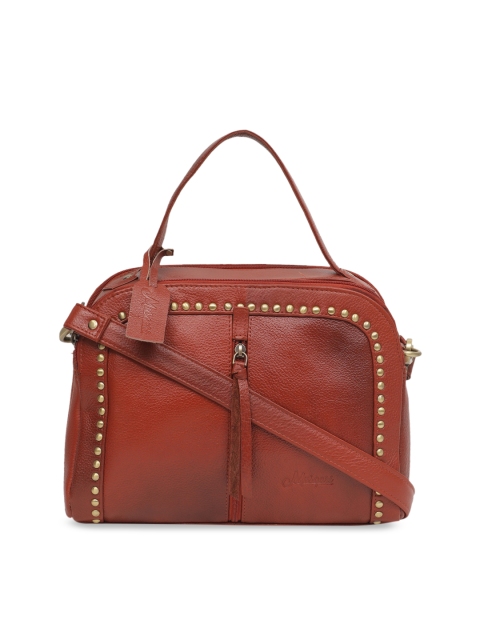 

Musqari Tan Embellished Handheld Bag