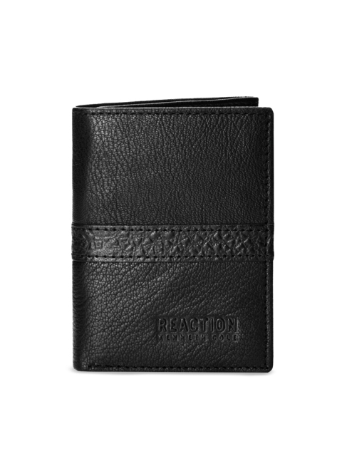 

Kenneth Cole Men Black Solid Three Fold Wallet
