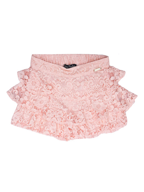 

One Friday Girls Pink Self Design Regular Fit Hot Pants