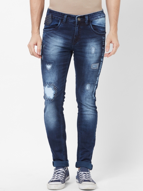 

Road Rockers Men Blue Skinny Fit Mid-Rise Mildly Distressed Stretchable Jeans