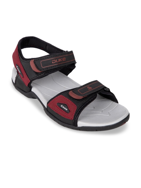 

Duke Men Red & Black Sports Sandals