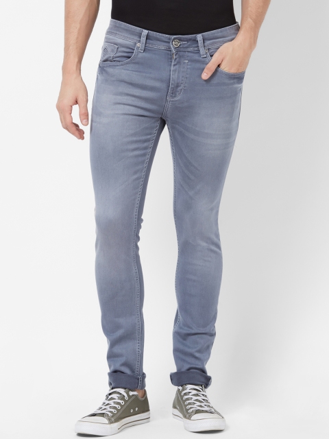 

Road Rockers Men Grey Skinny Fit Mid-Rise Clean Look Stretchable Jeans