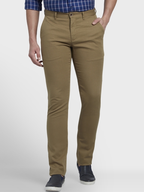 

ColorPlus Men Olive Green Regular Fit Solid Regular Trousers