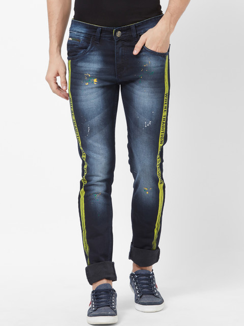 

Road Rockers Men Black Skinny Fit Mid-Rise Clean Look Stretchable Jeans