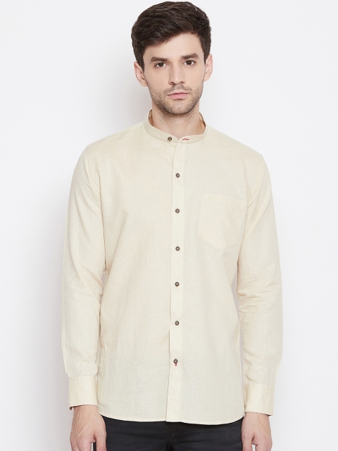 

Duke Men Cream-Coloured Slim Fit Solid Casual Shirt