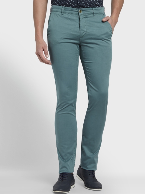 

ColorPlus Men Green Regular Fit Solid Regular Trousers