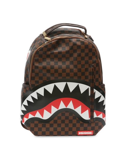 

SPRAY GROUND Unisex Brown & Black Geometric Backpack