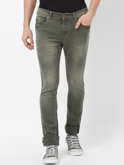 

Road Rockers Men Grey Skinny Fit Mid-Rise Clean Look Stretchable Jeans