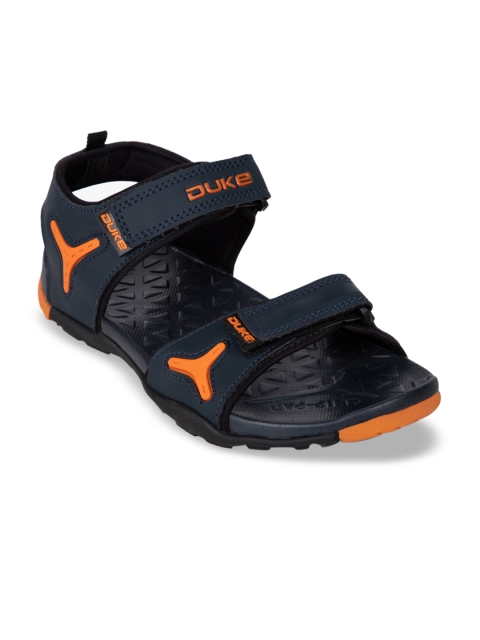

Duke Men Navy Blue & Orange Sports Sandals