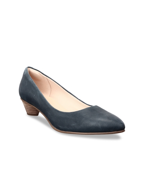 

Clarks Women Navy Blue Solid Pumps