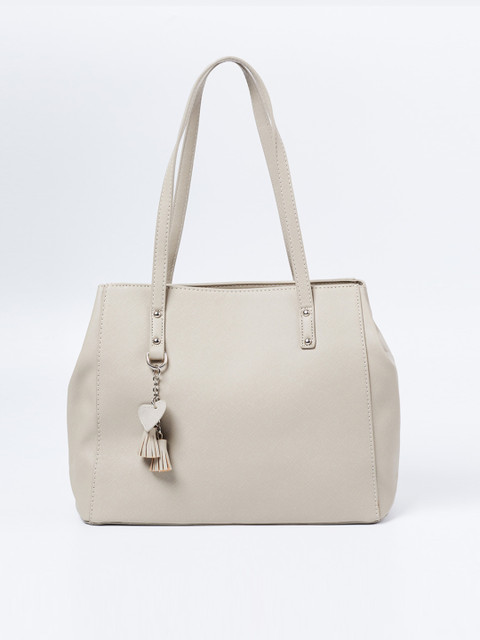 

Ginger by Lifestyle Off-White Textured Shoulder Bag