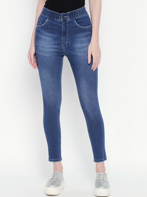 

PURPLE WATER Women Blue Slim Fit High-Rise Clean Look Stretchable Jeans
