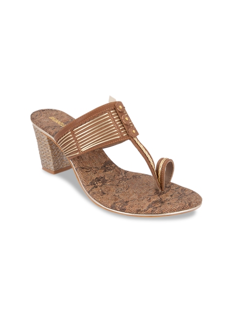 

Signature Sole Women Tan Brown Solid Heels
