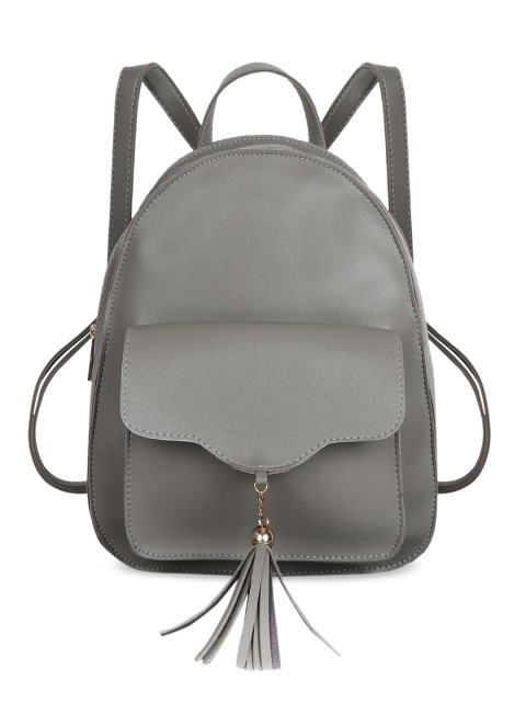 

Lychee bags Women Grey Solid Backpack
