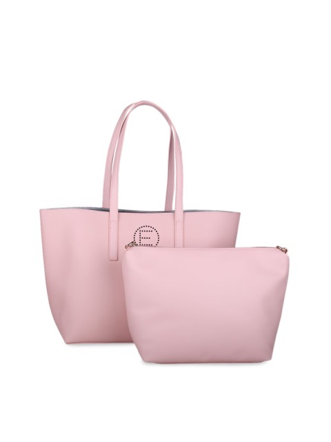 

ELLE Pink Solid Tote Bag