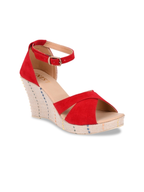 

GNIST Women Red Solid Heels