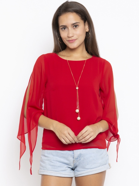 

Iti Women Red Solid Top