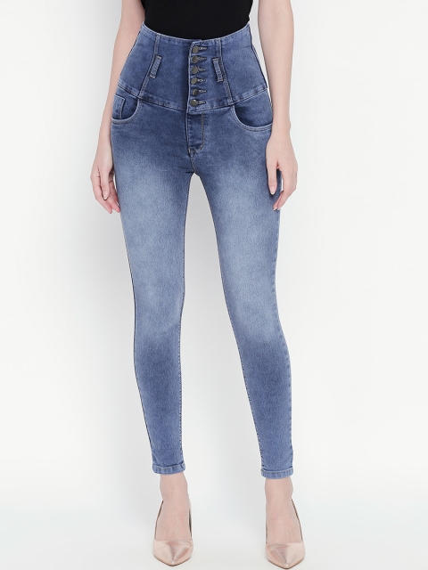 

PURPLE WATER Women Blue Slim Fit High-Rise Clean Look Stretchable Jeans