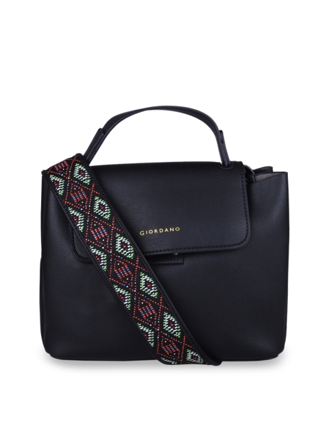 

GIORDANO Black Solid Satchel